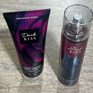 New Bath & Body Works Dark Kiss Body Cream and Fragrance Mist Set